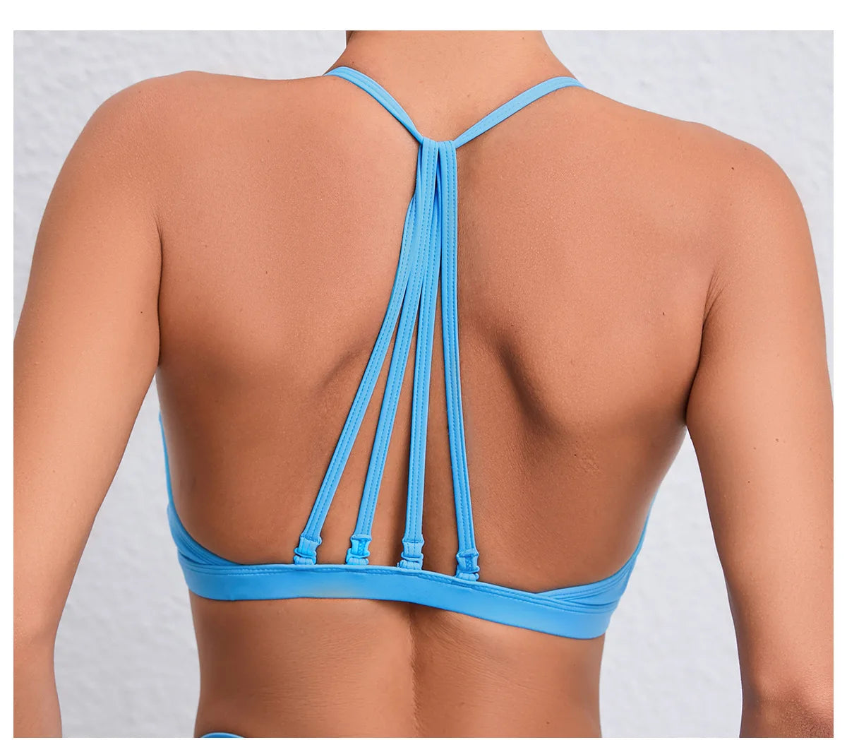 European and American style yoga sports bra with cross-back design, slimming effect, suitable for women exercise and lifting