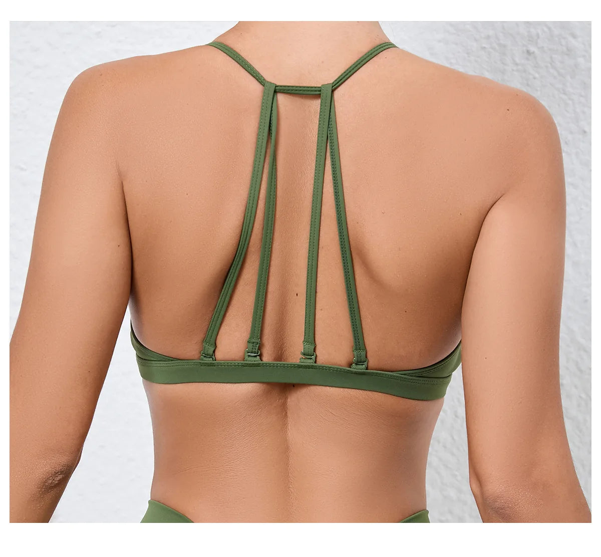 European and American style yoga sports bra with cross-back design, slimming effect, suitable for women exercise and lifting